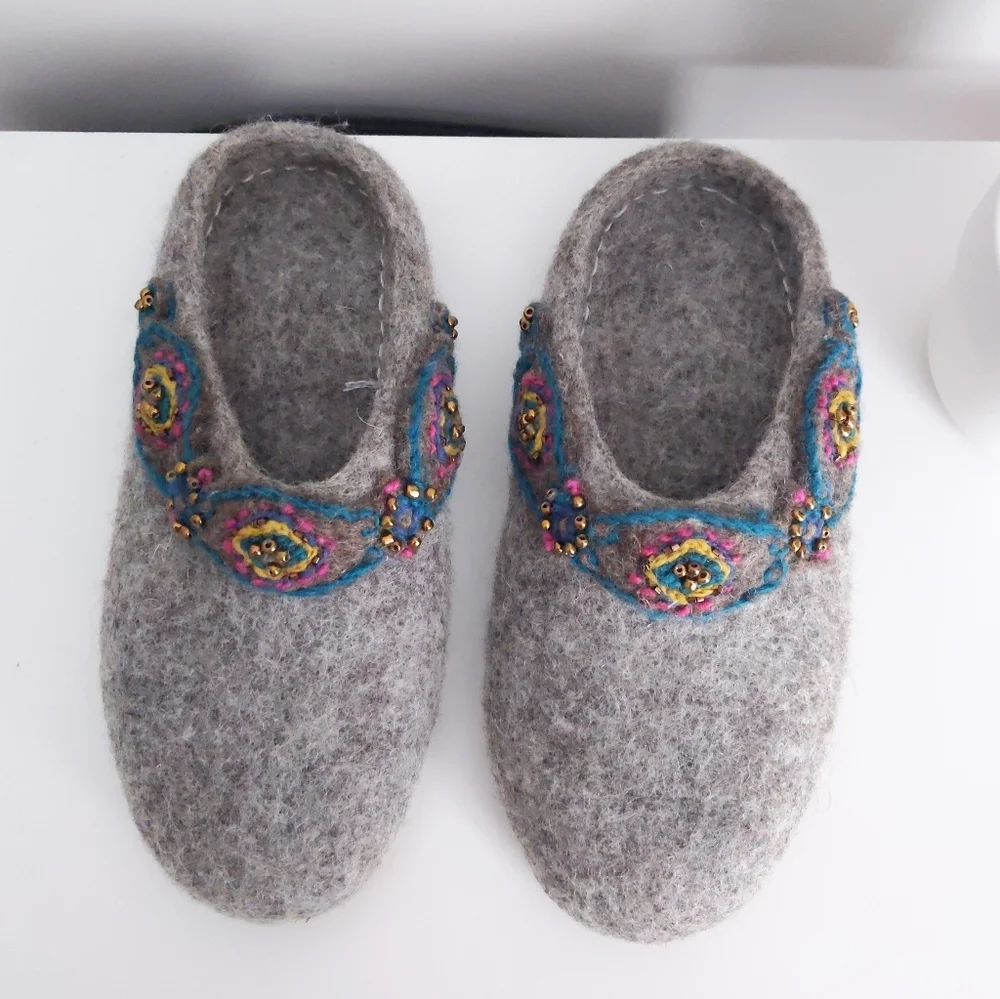 🆕🌿SUNDANCE BOHO WOOL SLIPPERS🌿 - Picture 3 of 8